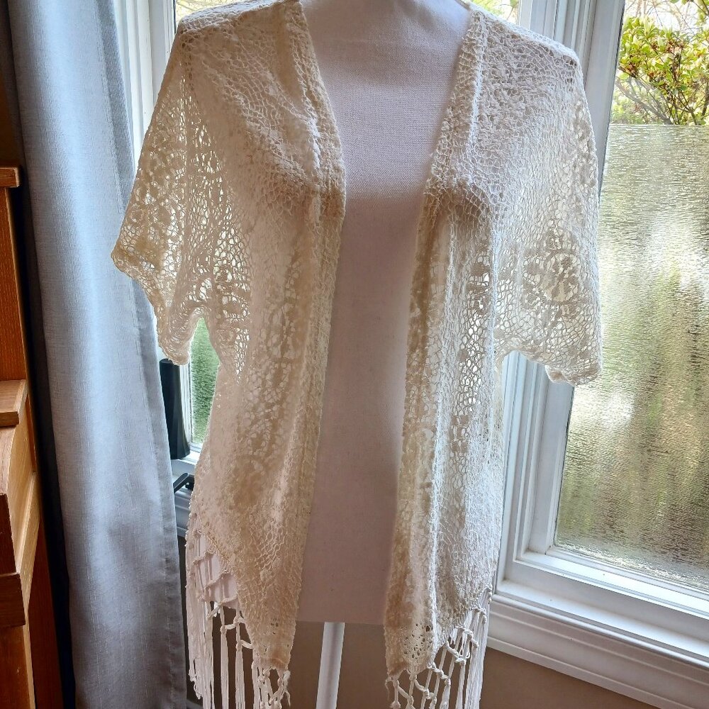 Hollister "Lace Fringe" Wrap